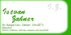 istvan zahner business card